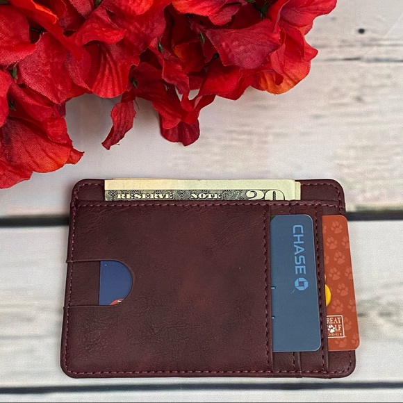 Slim RFID Blocking Vegan Leather Wallet Credit ID - Picture 14 of 16